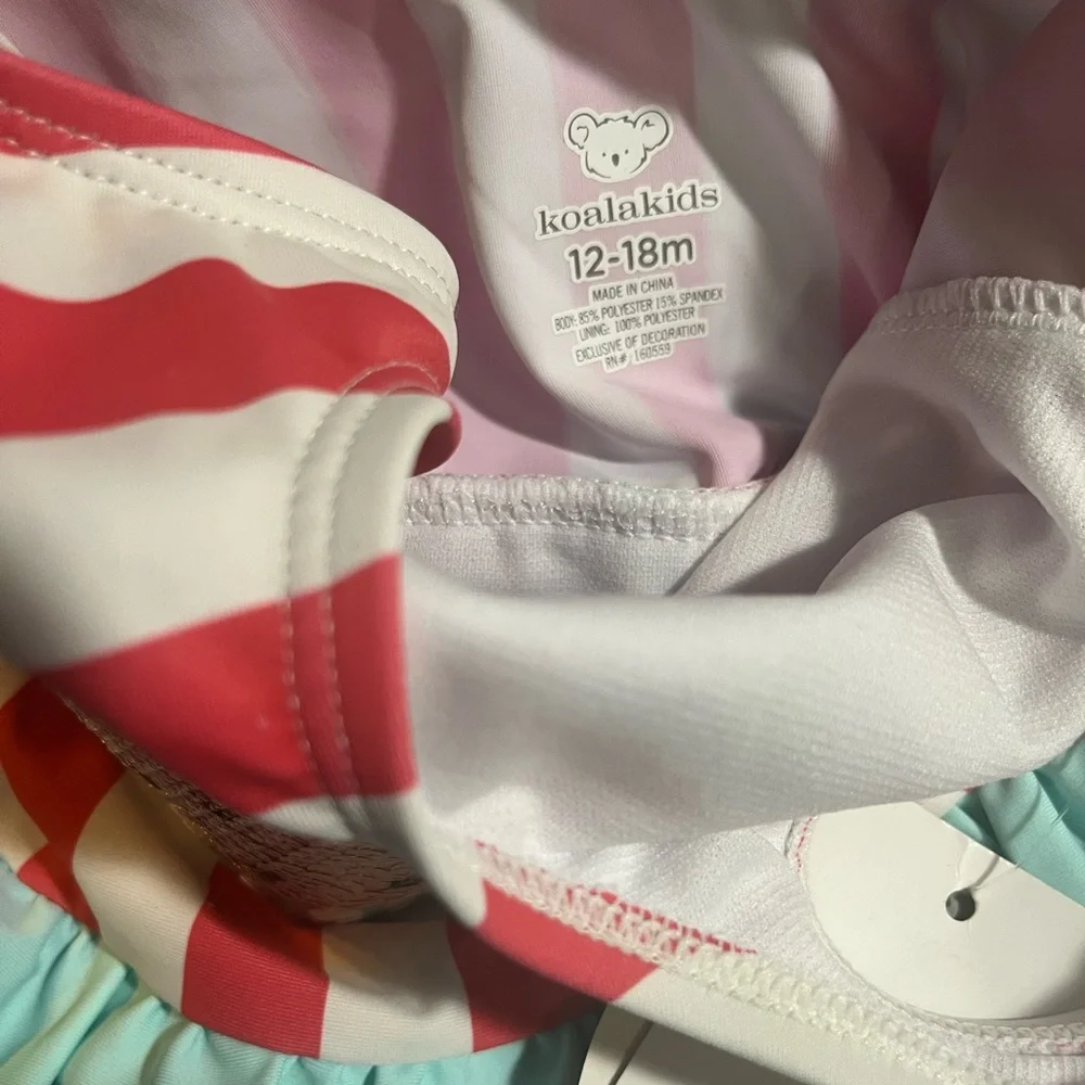 Baby Girls Watermelon One Piece Swimwear in Flamingo Size 12-18 months